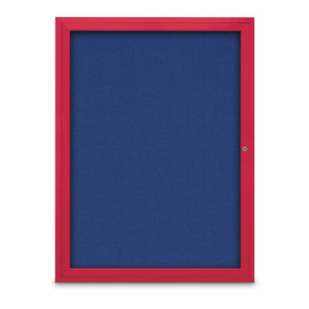 United Visual Products Slim Enclosed Corkboard, 18"x24", Gold Alum Frame/Cloud UVEB1824-GOLD-CLOUD
